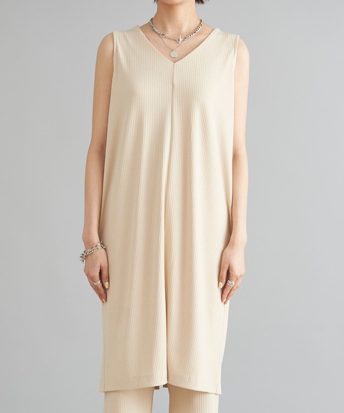 DouDou（ドゥドゥ）の「ノースリロングプルオーバー＋ワイドパンツ（セットアップ・レディース・ブラック/アイボリー/ブラウン・FREE）」の5枚目の写真