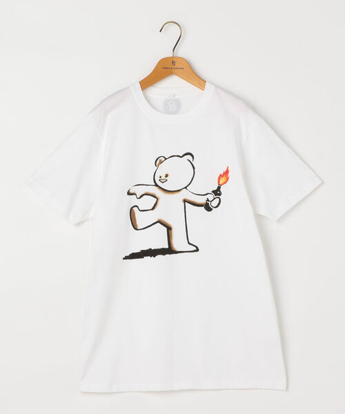 GLOSTER（グロスター）の「【8BALL/エイトボール】Banksy tee バンクシーTシャツ（Tシャツ/カットソー・メンズ・オフホワイト/キナリ/アイボリー/ホワイト系その他・MEDIUM/LARGE）」の4枚目の写真