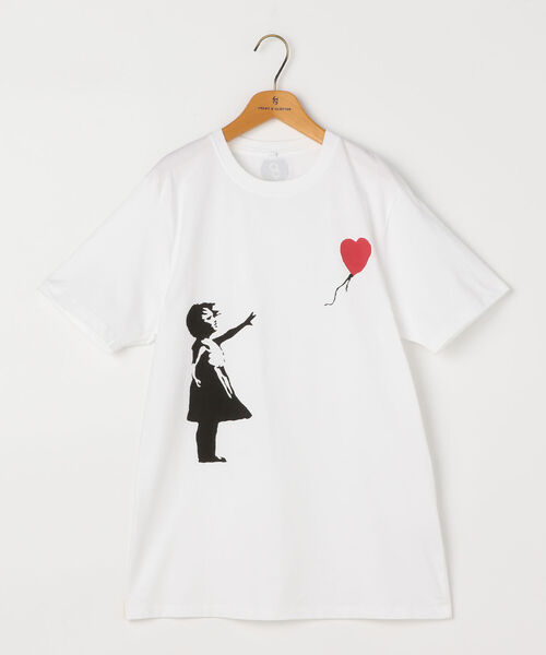 GLOSTER（グロスター）の「【8BALL/エイトボール】Banksy tee バンクシーTシャツ（Tシャツ/カットソー・メンズ・オフホワイト/キナリ/アイボリー/ホワイト系その他・MEDIUM/LARGE）」の2枚目の写真