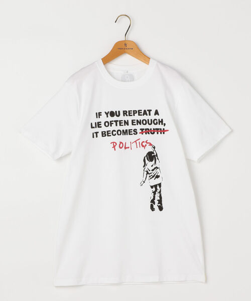 GLOSTER（グロスター）の「【8BALL/エイトボール】Banksy tee バンクシーTシャツ（Tシャツ/カットソー・メンズ・オフホワイト/キナリ/アイボリー/ホワイト系その他・MEDIUM/LARGE）」の3枚目の写真