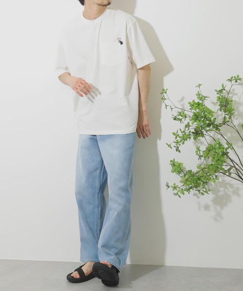 SENSE OF PLACE by URBAN RESEARCH(センスオブプレイスバイアーバンリサーチ)の「『別注』バンクシーシシュウTシャツ(5分袖)(Tシャツ/カットソー・メンズ・ホワイト/チャコールグレー/ホワイト系その他/グレー系その他/ブルー/グレー/オフホワイト・LARGE/MEDIUM)」の12枚目の写真