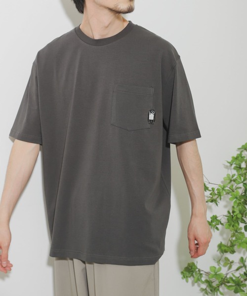 SENSE OF PLACE by URBAN RESEARCH(センスオブプレイスバイアーバンリサーチ)の「『別注』バンクシーシシュウTシャツ(5分袖)(Tシャツ/カットソー・メンズ・ホワイト/チャコールグレー/ホワイト系その他/グレー系その他/ブルー/グレー/オフホワイト・LARGE/MEDIUM)」の16枚目の写真