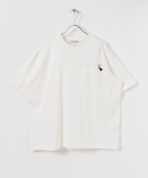 SENSE OF PLACE by URBAN RESEARCH(センスオブプレイスバイアーバンリサーチ)の「『別注』バンクシーシシュウTシャツ(5分袖)(Tシャツ/カットソー・メンズ・ホワイト/チャコールグレー/ホワイト系その他/グレー系その他/ブルー/グレー/オフホワイト・LARGE/MEDIUM)」の13枚目の写真