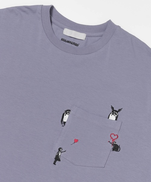 SENSE OF PLACE by URBAN RESEARCH(センスオブプレイスバイアーバンリサーチ)の「『別注』バンクシーシシュウTシャツ(5分袖)(Tシャツ/カットソー・メンズ・ホワイト/チャコールグレー/ホワイト系その他/グレー系その他/ブルー/グレー/オフホワイト・LARGE/MEDIUM)」の21枚目の写真