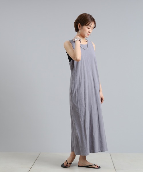 DouDou（ドゥドゥ）の「バッククロスワンピース（ワンピース・レディース・ブラック/ブラウン/ブルー・FREE）」の8枚目の写真