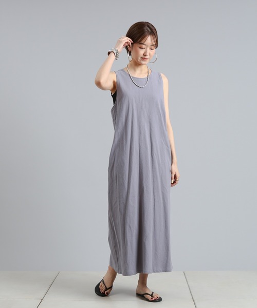 DouDou（ドゥドゥ）の「バッククロスワンピース（ワンピース・レディース・ブラック/ブラウン/ブルー・FREE）」の7枚目の写真