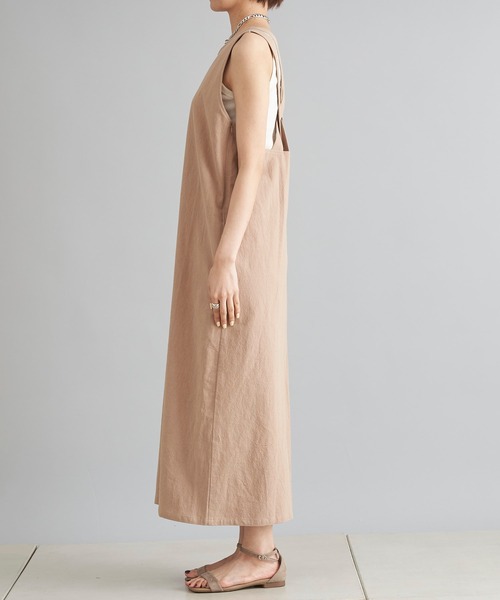 DouDou（ドゥドゥ）の「バッククロスワンピース（ワンピース・レディース・ブラック/ブラウン/ブルー・FREE）」の6枚目の写真