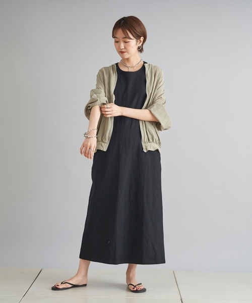 DouDou（ドゥドゥ）の「バッククロスワンピース（ワンピース・レディース・ブラック/ブラウン/ブルー・FREE）」の21枚目の写真