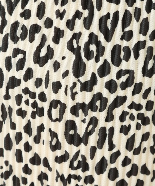 CHARM BERRY TIC（チャームベリーチック）の「レオパード柄クリスタルプリーツパンツ（その他パンツ・レディース・オフホワイト/ブラック・L/M）」の4枚目の写真