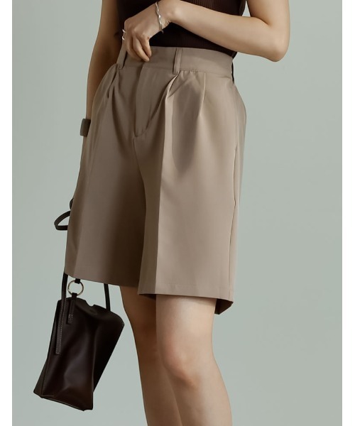 Re:EDIT（リエディ）の「リサイクルカットツイルショートスラックス（その他パンツ・レディース・ベージュ/ブラック/モカ/アイボリー・LARGE/SHORT/MEDIUM）」の4枚目の写真