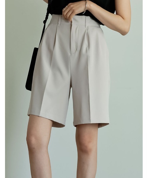 Re:EDIT（リエディ）の「リサイクルカットツイルショートスラックス（その他パンツ・レディース・ベージュ/ブラック/モカ/アイボリー・LARGE/SHORT/MEDIUM）」の2枚目の写真