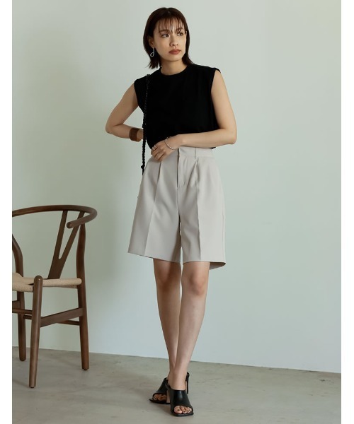 Re:EDIT（リエディ）の「リサイクルカットツイルショートスラックス（その他パンツ・レディース・ベージュ/ブラック/モカ/アイボリー・LARGE/SHORT/MEDIUM）」の10枚目の写真