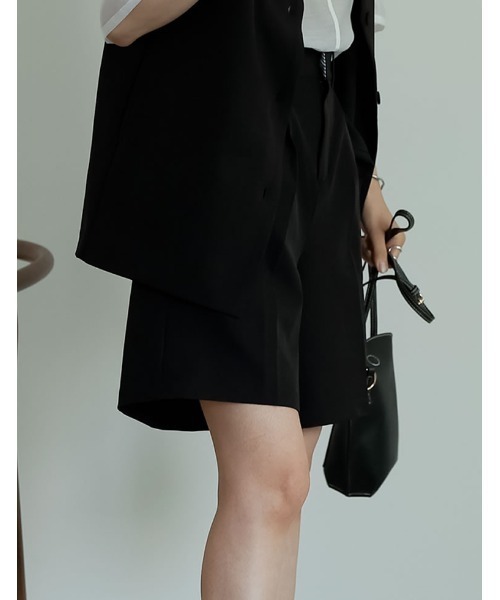 Re:EDIT（リエディ）の「リサイクルカットツイルショートスラックス（その他パンツ・レディース・ベージュ/ブラック/モカ/アイボリー・LARGE/SHORT/MEDIUM）」の5枚目の写真