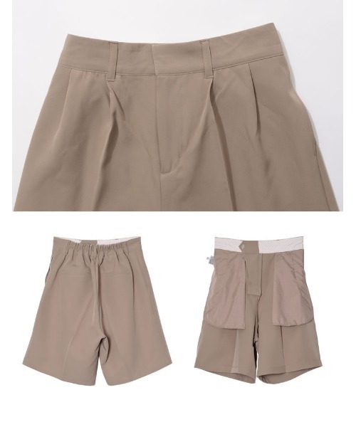 Re:EDIT（リエディ）の「リサイクルカットツイルショートスラックス（その他パンツ・レディース・ベージュ/ブラック/モカ/アイボリー・LARGE/SHORT/MEDIUM）」の19枚目の写真