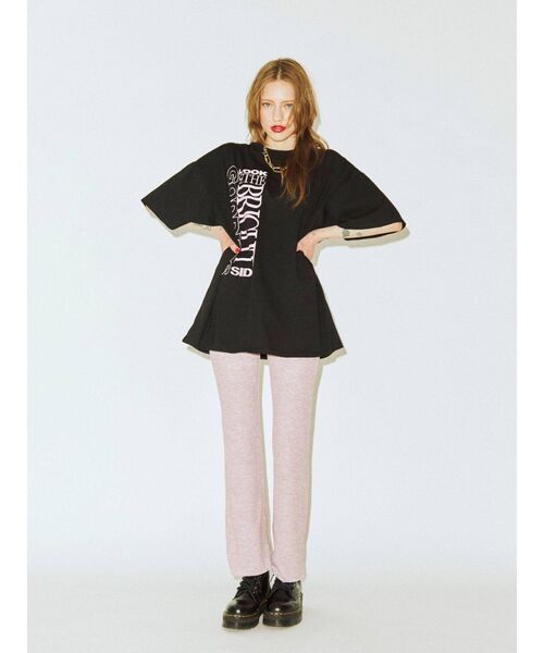 jouetie（ジュエティ）の「チェッカースーパーBIG Tシャツ（Tシャツ/カットソー・レディース・オフホワイト/ブラック/オレンジ・MEDIUM）」の12枚目の写真