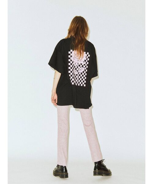 jouetie（ジュエティ）の「チェッカースーパーBIG Tシャツ（Tシャツ/カットソー・レディース・オフホワイト/ブラック/オレンジ・MEDIUM）」の13枚目の写真