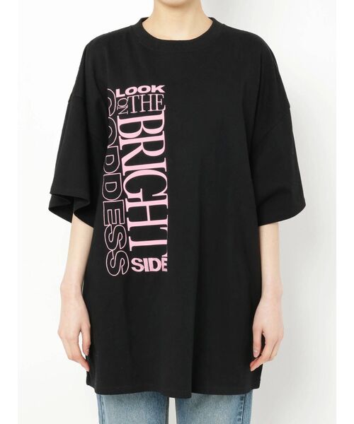 jouetie（ジュエティ）の「チェッカースーパーBIG Tシャツ（Tシャツ/カットソー・レディース・オフホワイト/ブラック/オレンジ・MEDIUM）」の22枚目の写真