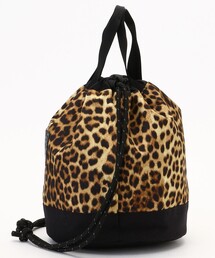 ▲グレゴリー FREAK'S STORE別注 ナイロン素材 巾着 フラットショルダーバッグ CINCH BAG ヒョウ柄 レオパード 美品!!!▲ 3560000020489_6001.jpg