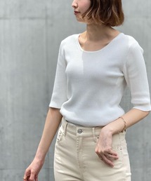 RIVE DROITE | 2WAY5分袖リブニット(ニット/セーター)