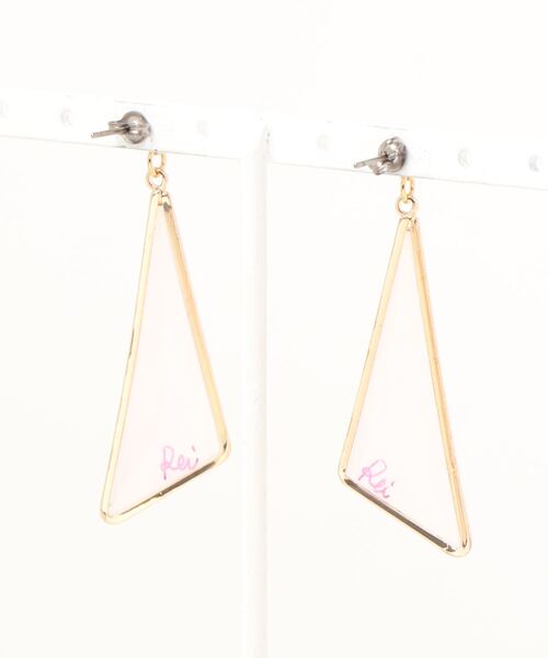 tone(トーン)の「【零-Rei-】瞬きシリーズ 大ぶりトライアングルピアス(MA)(ピアス(両耳用)・レディース・レッド/ピンク/オレンジ/ブルー/グリーン/ターコイズブルー/ラベンダー/イエロー/グレー/カーキ/パープル/ブラック/グリーン系その他/ブラウン/ネイビー・FREE)」の19枚目の写真