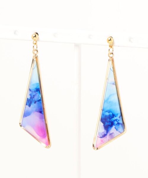 tone(トーン)の「【零-Rei-】瞬きシリーズ 大ぶりトライアングルピアス(MA)(ピアス(両耳用)・レディース・レッド/ピンク/オレンジ/ブルー/グリーン/ターコイズブルー/ラベンダー/イエロー/グレー/カーキ/パープル/ブラック/グリーン系その他/ブラウン/ネイビー・FREE)」の20枚目の写真