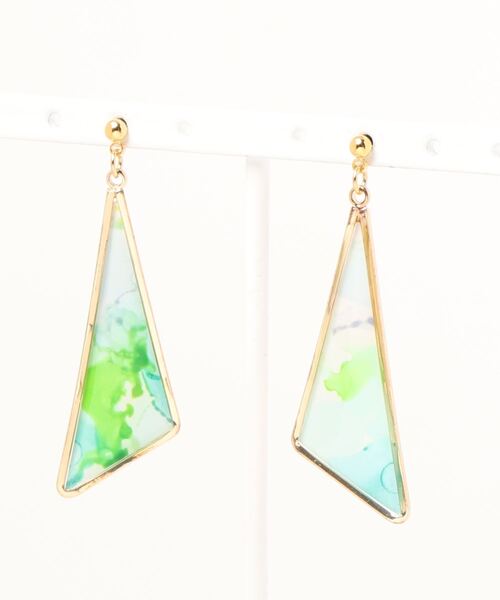 tone(トーン)の「【零-Rei-】瞬きシリーズ 大ぶりトライアングルピアス(MA)(ピアス(両耳用)・レディース・レッド/ピンク/オレンジ/ブルー/グリーン/ターコイズブルー/ラベンダー/イエロー/グレー/カーキ/パープル/ブラック/グリーン系その他/ブラウン/ネイビー・FREE)」の22枚目の写真