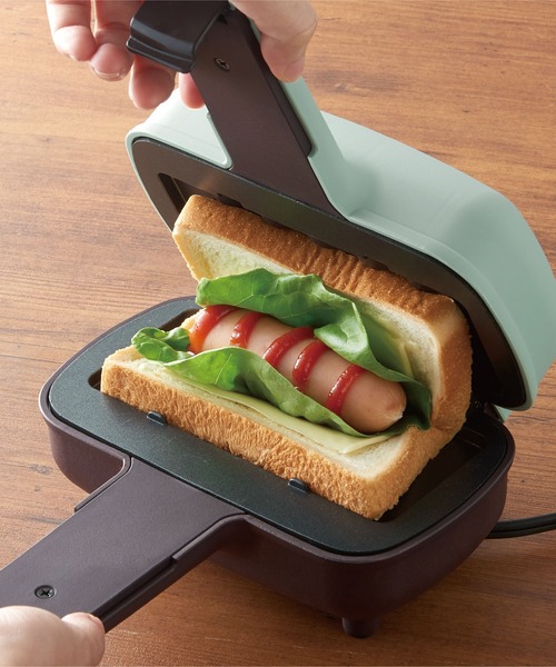 Toffy（トフィー）の「【Toffy/トフィー】 ハーフホットサンドメーカー（キッチン家電・レディース・ホワイト/ピンク/アクア/イエロー・FREE）」の2枚目の写真