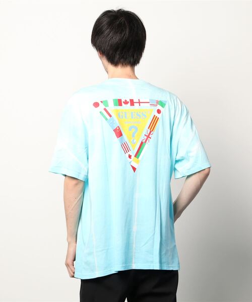 Guess(ゲス)の「GUESS Originals SU GAMES Tie Dye Triangle Logo Tee(Tシャツ/カットソー・メンズ・オレンジ/ブルー・SMALL/MEDIUM/LARGE/X-LARGE)」の12枚目の写真