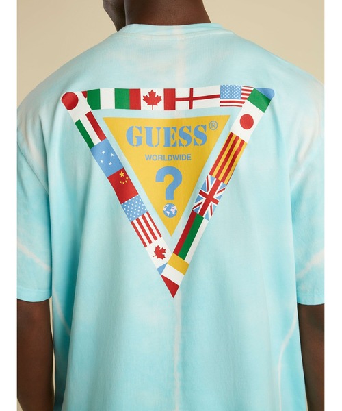 Guess(ゲス)の「GUESS Originals SU GAMES Tie Dye Triangle Logo Tee(Tシャツ/カットソー・メンズ・オレンジ/ブルー・SMALL/MEDIUM/LARGE/X-LARGE)」の8枚目の写真