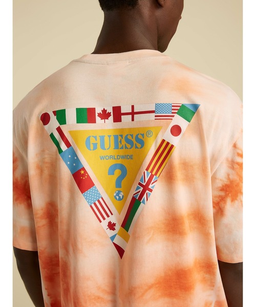 Guess(ゲス)の「GUESS Originals SU GAMES Tie Dye Triangle Logo Tee(Tシャツ/カットソー・メンズ・オレンジ/ブルー・SMALL/MEDIUM/LARGE/X-LARGE)」の10枚目の写真