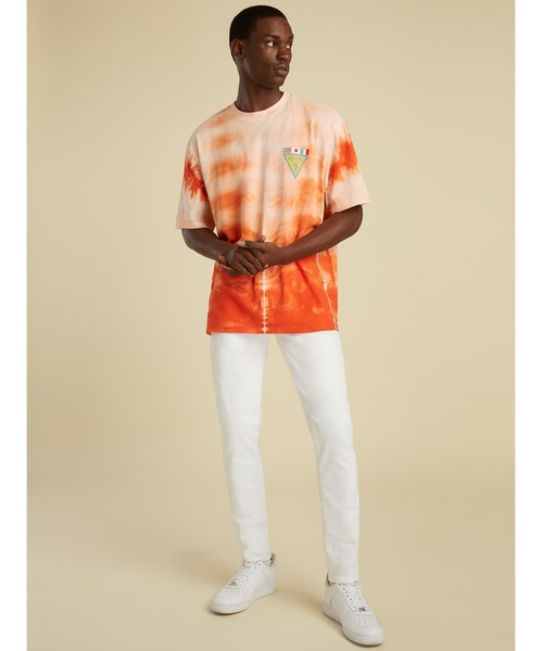 Guess(ゲス)の「GUESS Originals SU GAMES Tie Dye Triangle Logo Tee(Tシャツ/カットソー・メンズ・オレンジ/ブルー・SMALL/MEDIUM/LARGE/X-LARGE)」の15枚目の写真