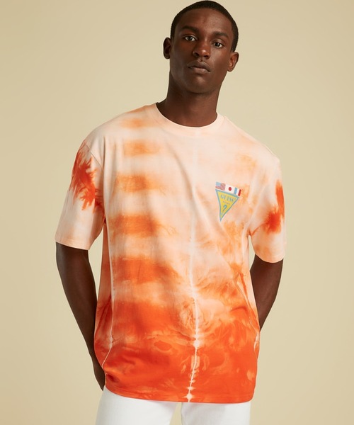Guess(ゲス)の「GUESS Originals SU GAMES Tie Dye Triangle Logo Tee(Tシャツ/カットソー・メンズ・オレンジ/ブルー・SMALL/MEDIUM/LARGE/X-LARGE)」の7枚目の写真