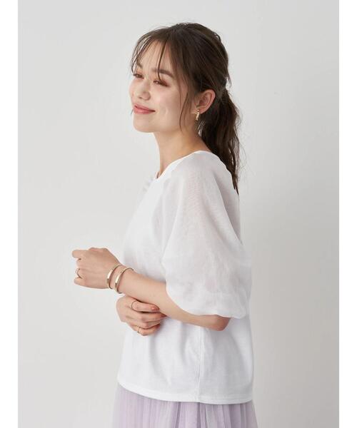 earth music&ecology（アースミュージックアンドエコロジー）の「パフスリーブカットプルオーバー ＊（Tシャツ/カットソー・レディース・ミント/ブラック/オフホワイト/ブラウン・FREE）」の11枚目の写真