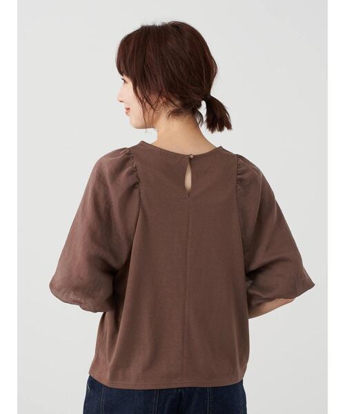 earth music&ecology（アースミュージックアンドエコロジー）の「パフスリーブカットプルオーバー ＊（Tシャツ/カットソー・レディース・ミント/ブラック/オフホワイト/ブラウン・FREE）」の18枚目の写真