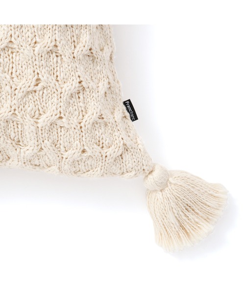 Francfranc（フランフラン）の「ニットソリッド クッションカバー 450×450 ナチュラル （A-017）（クッション/クッションカバー・レディース・ナチュラル・FREE）」の6枚目の写真