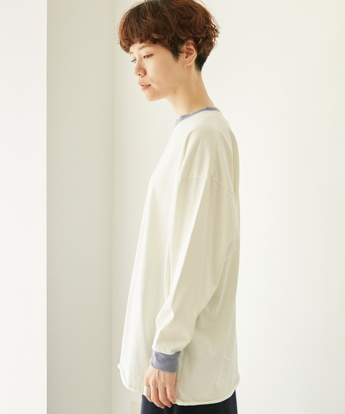 nitca（ニトカ）の「スワイスワイ天竺 ロンT（Tシャツ/カットソー・レディース・ホワイト/ホワイト×ネイビー・FREE）」の19枚目の写真