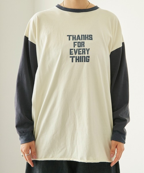 nitca（ニトカ）の「スワイスワイ天竺 ロンT（Tシャツ/カットソー・レディース・ホワイト/ホワイト×ネイビー・FREE）」の13枚目の写真