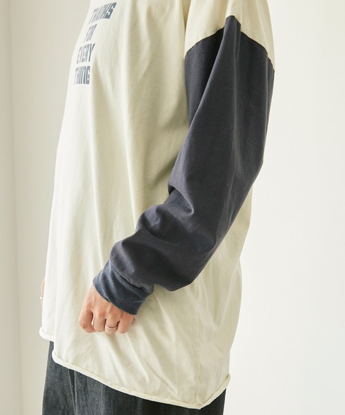 nitca（ニトカ）の「スワイスワイ天竺 ロンT（Tシャツ/カットソー・レディース・ホワイト/ホワイト×ネイビー・FREE）」の17枚目の写真