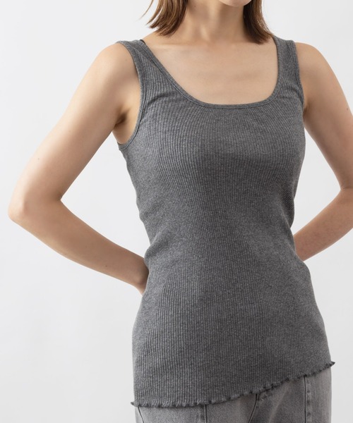 COLONY 2139（コロニートゥーワンスリーナイン）の「丸胴テレコタンクトップ（タンクトップ・レディース・オフホワイト/ブラック/チャコールグレー・MEDIUM/LARGE）」の10枚目の写真