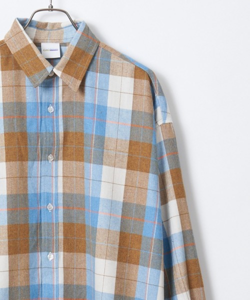 CIAOPANIC（チャオパニック）の「【WEB限定】ビッグシルエットチェックオーバーシャツ（シャツ/ブラウス・メンズ・ホワイト/ブラック/ブルー/ピンク・MEDIUM/LARGE）」の3枚目の写真