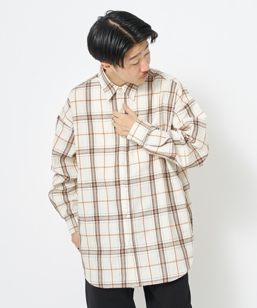 CIAOPANIC（チャオパニック）の「【WEB限定】ビッグシルエットチェックオーバーシャツ（シャツ/ブラウス・メンズ・ホワイト/ブラック/ブルー/ピンク・MEDIUM/LARGE）」の17枚目の写真