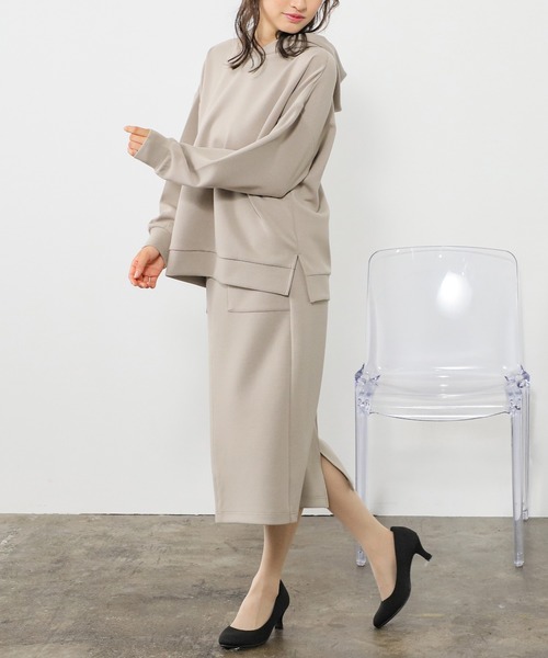 Honeys（ハニーズ）の「きれいめパーカー（パーカー・レディース・ブラック/パープル/オリーブ/アイボリー/モカ/ブルー系その他/グレイッシュベージュ・LL/S/M/L）」の20枚目の写真