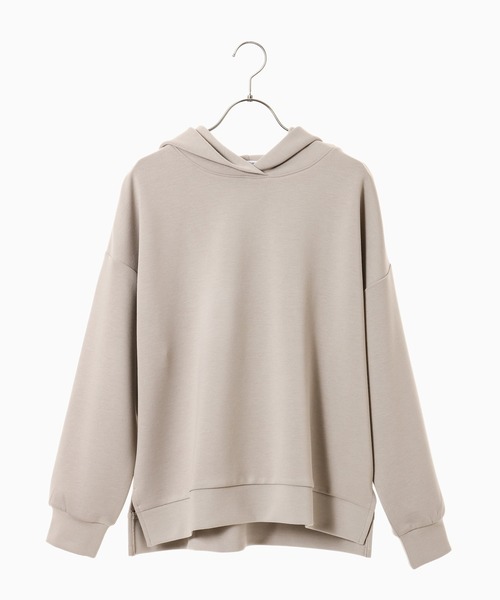 Honeys（ハニーズ）の「きれいめパーカー（パーカー・レディース・ブラック/パープル/オリーブ/アイボリー/モカ/ブルー系その他/グレイッシュベージュ・LL/S/M/L）」の10枚目の写真