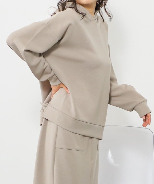 Honeys（ハニーズ）の「きれいめパーカー（パーカー・レディース・ブラック/パープル/オリーブ/アイボリー/モカ/ブルー系その他/グレイッシュベージュ・LL/S/M/L）」の22枚目の写真