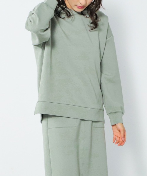 Honeys（ハニーズ）の「きれいめパーカー（パーカー・レディース・ブラック/パープル/オリーブ/アイボリー/モカ/ブルー系その他/グレイッシュベージュ・LL/S/M/L）」の11枚目の写真