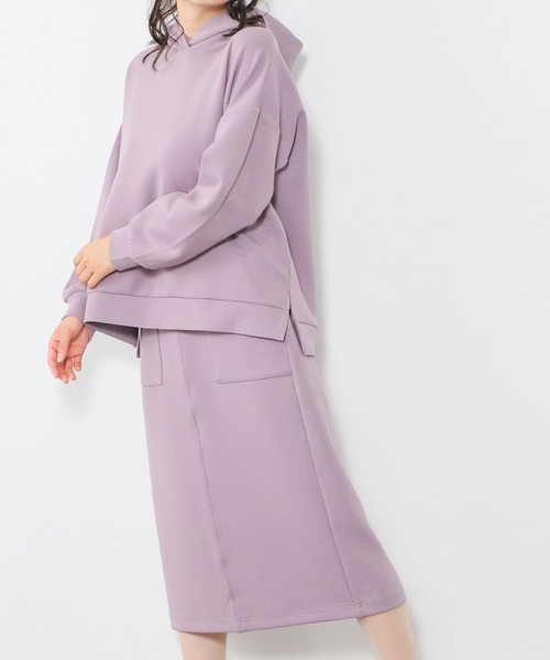 Honeys（ハニーズ）の「きれいめパーカー（パーカー・レディース・ブラック/パープル/オリーブ/アイボリー/モカ/ブルー系その他/グレイッシュベージュ・LL/S/M/L）」の18枚目の写真