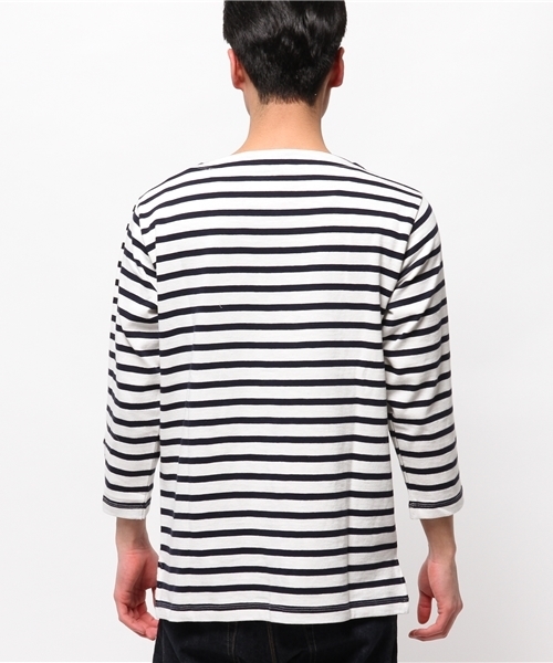 WEGO（ウィゴー）の「WEGO/スタンダードバスク7分袖シャツ（Tシャツ/カットソー・メンズ・オフホワイト/ブラック/ブルー/ターコイズブルー/ネイビー/レッド・LARGE/MEDIUM）」の13枚目の写真