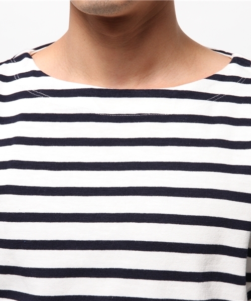 WEGO（ウィゴー）の「WEGO/スタンダードバスク7分袖シャツ（Tシャツ/カットソー・メンズ・オフホワイト/ブラック/ブルー/ターコイズブルー/ネイビー/レッド・LARGE/MEDIUM）」の14枚目の写真