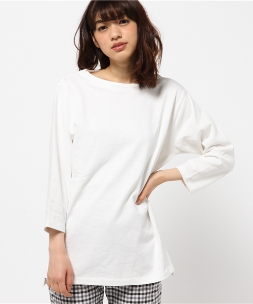 WEGO（ウィゴー）の「WEGO/スタンダードバスク7分袖シャツ（Tシャツ/カットソー・メンズ・オフホワイト/ブラック/ブルー/ターコイズブルー/ネイビー/レッド・LARGE/MEDIUM）」の11枚目の写真