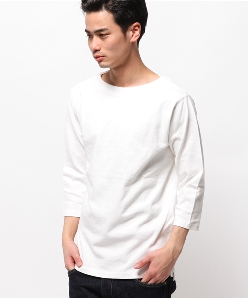 WEGO（ウィゴー）の「WEGO/スタンダードバスク7分袖シャツ（Tシャツ/カットソー・メンズ・オフホワイト/ブラック/ブルー/ターコイズブルー/ネイビー/レッド・LARGE/MEDIUM）」の20枚目の写真